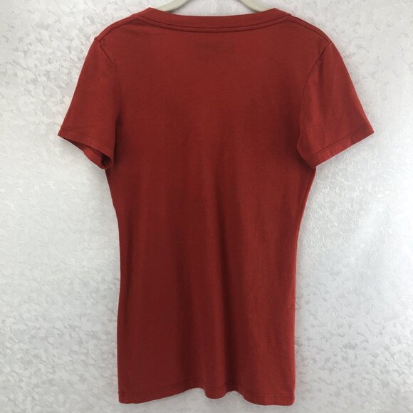 Fox Racing Red V-Neck Graphic Tee Shirt Slim Fit Cotton/Polyester Blend Size S - Picture 2 of 11